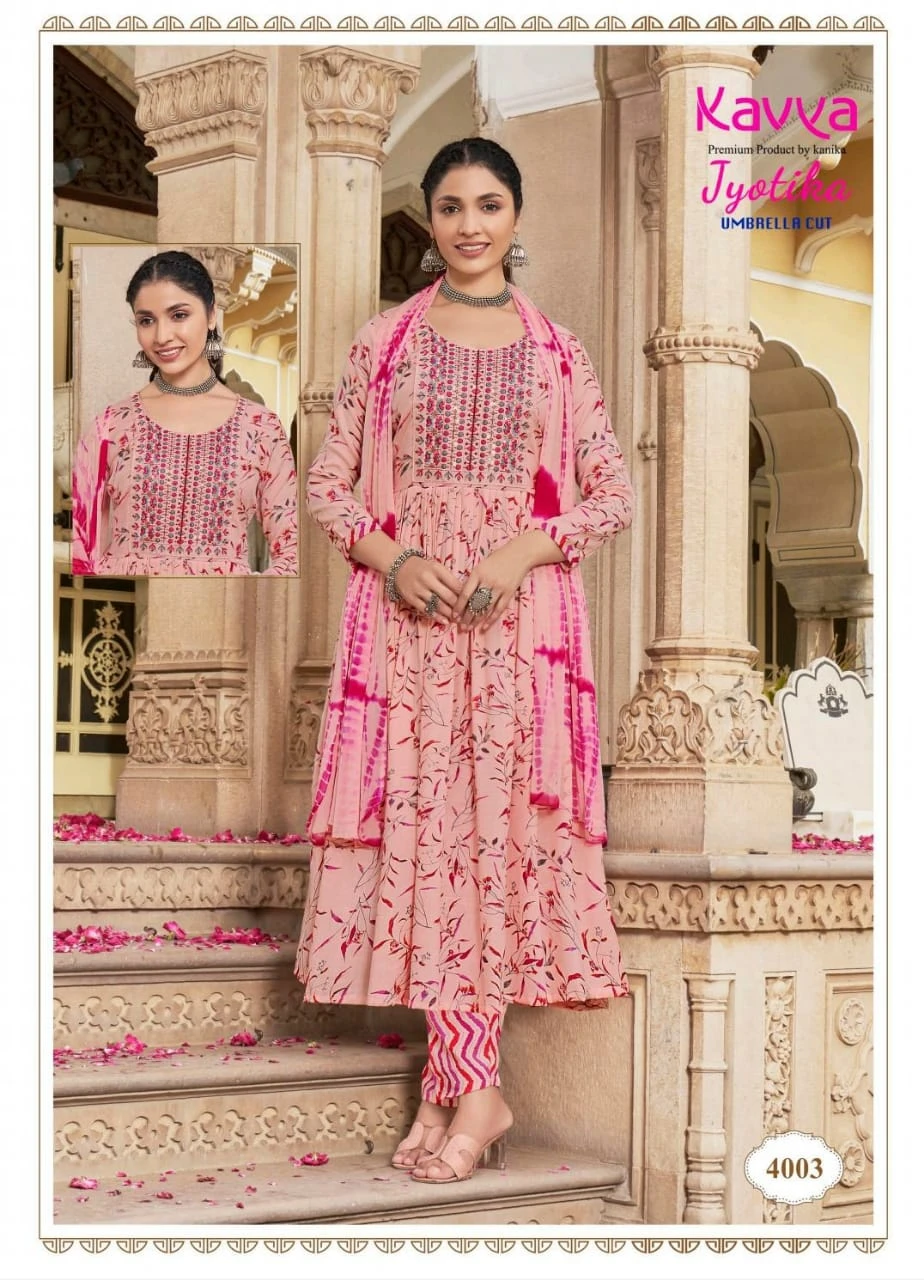 Kavya Jyotika Vol 4 Capsule Foil Print Wholesale Readymade Salwar Suit Catalog — Wholesale Salwar Suits, Kavya wholesale from Surat - Gallery Image 5